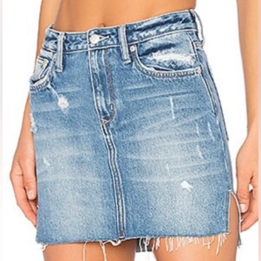 Lovers + Friends | Elijah Jean Mini Skirt | Blue Jean Skirt | Denim | 24 or 0